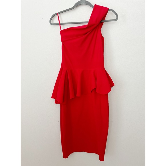 Chiara Boni Red One Shoulder Dress - Picture 4 of 8